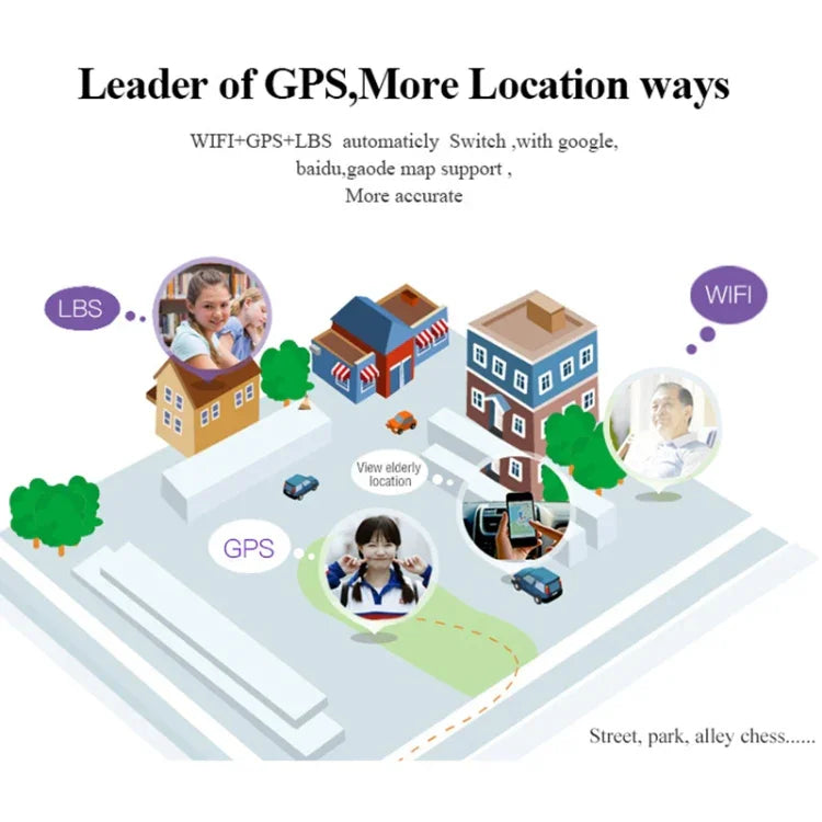 Montre connectée GPS D99+ pour seniors, écran LCD HD 1,22 pouce, étanche, compatible GPS + LBS + WiFi, numérotation bidirectionnelle, écoute vocale, premiers secours, alarme au poignet, barrière de sécurité, couleur or rose.