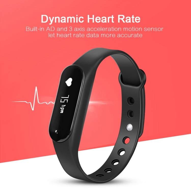 Bracelet connecté CHIGU C6 avec écran OLED 0,69 pouce, Bluetooth, compatible avec les téléphones Android et iOS : moniteur de fréquence cardiaque, podomètre, notifications d’appels, suivi du sommeil, rappel d’activité, alarme et fonction anti-perte.