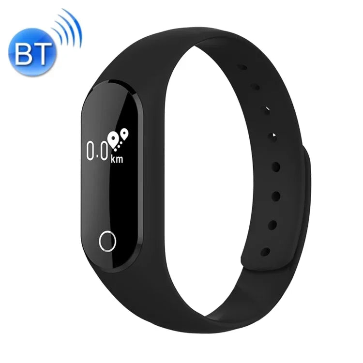 Bracelet connecté TLW25 avec écran OLED 0,42 pouce, Bluetooth, étanche IP66, compatible avec les téléphones Android et iOS : moniteur de fréquence cardiaque, podomètre, rappel d’appels, suivi du sommeil, rappel d’activité, alarme et capture à distance.