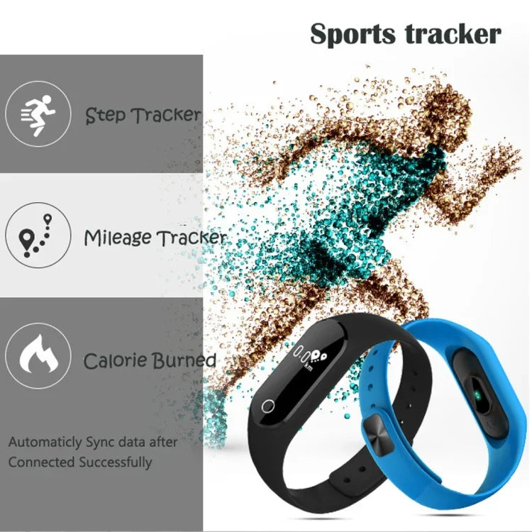 Bracelet connecté TLW25 avec écran OLED 0,42 pouce, Bluetooth, étanche IP66, compatible avec les téléphones Android et iOS : moniteur de fréquence cardiaque, podomètre, rappel d’appels, suivi du sommeil, rappel d’activité, alarme et capture à distance.