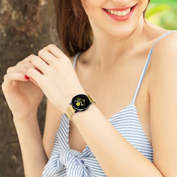 Bracelet de montre magnétique Milanis en maille d'acier inoxydable pour Galaxy Watch Active 20 mm