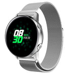 Bracelet de montre magnétique Milanis en maille d'acier inoxydable pour Galaxy Watch Active 20 mm