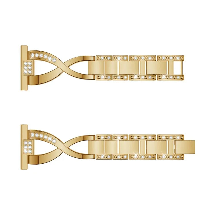 Bracelet de montre en acier inoxydable à motif diamant en forme de X pour Galaxy Watch Active 20 mm