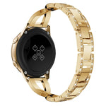 Bracelet de montre en acier inoxydable à motif diamant en forme de X pour Galaxy Watch Active 20 mm