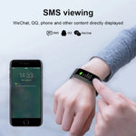 Bracelet connecté CK17S avec écran IPS de 0,96 pouce, étanche IP67, avec rappel d'appel, surveillance de la fréquence cardiaque, de la pression artérielle et du sommeil.