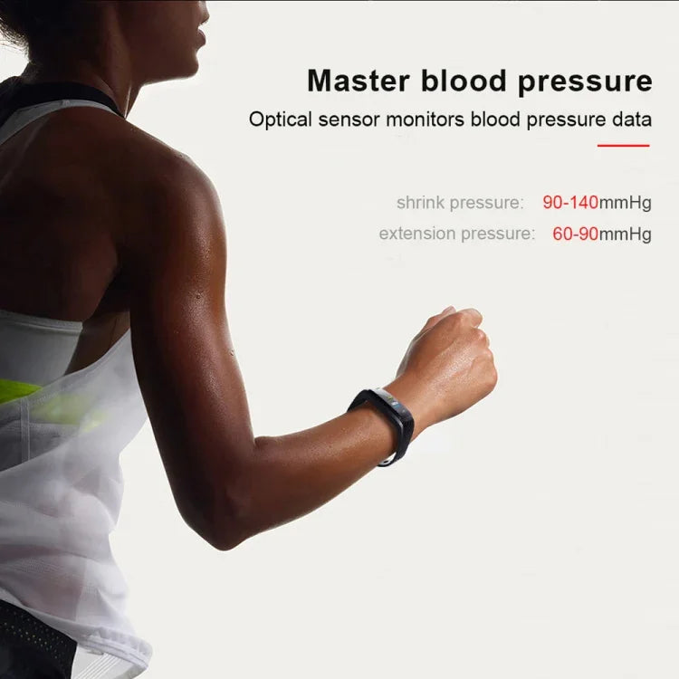 Bracelet connecté CK17S avec écran IPS de 0,96 pouce, étanche IP67, avec rappel d'appel, surveillance de la fréquence cardiaque, de la pression artérielle et du sommeil.