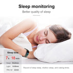 Bracelet connecté CK17S avec écran IPS de 0,96 pouce, étanche IP67, avec rappel d'appel, surveillance de la fréquence cardiaque, de la pression artérielle et du sommeil.
