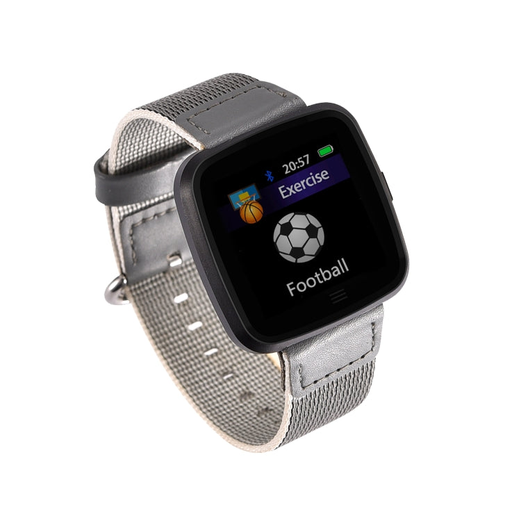 Bracelet connecté DTNO.1 G12 avec écran couleur OLED 1,3 pouce, étanche IP67, bracelet en nylon, notifications d'appel, surveillance de la fréquence cardiaque, alerte sédentarité et modes multisports.