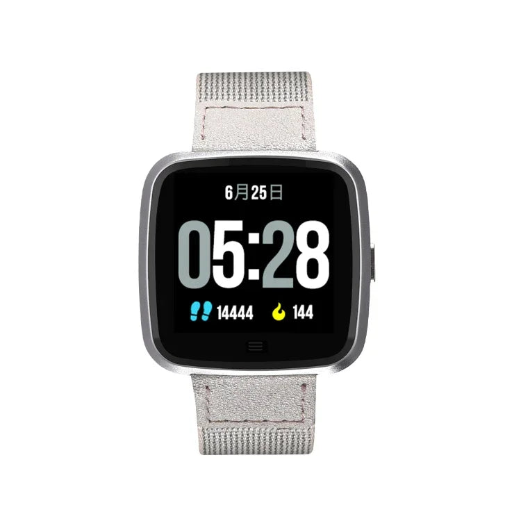 Bracelet connecté DTNO.1 G12 avec écran couleur OLED 1,3 pouce, étanche IP67, bracelet en nylon, notifications d'appel, surveillance de la fréquence cardiaque, alerte sédentarité et modes multisports.