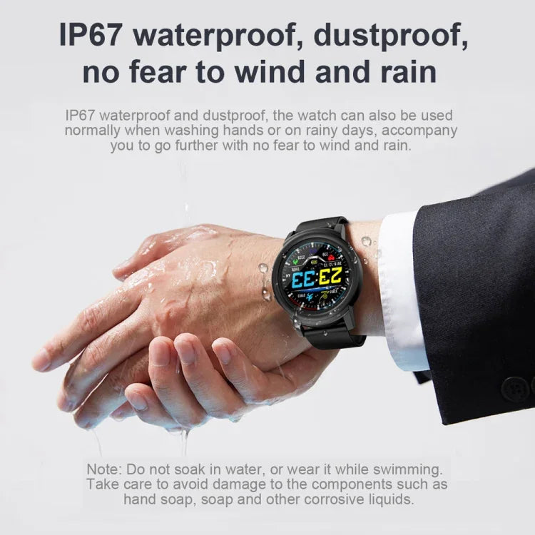 Bracelet connecté DK02 avec écran couleur IPS de 1,3 pouce, étanche IP67, prenant en charge les rappels d'appels, le suivi de la fréquence cardiaque, le suivi du sommeil et les alertes de sédentarité.