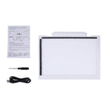 A4-19 6,5W Trois niveaux de luminosité Dimmable A4 LED Tablette de dessin avec câble USB