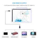 A4-19 6,5W Trois niveaux de luminosité Dimmable A4 LED Tablette de dessin avec câble USB