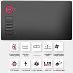 VEIKK A15 10x6 inch 5080 LPI Smart Touch Electronic Graphic Tablet, with Type-C Interface, A15 Red, A15 Gold, A15 Blue