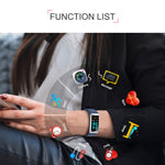 Bracelet connecté TD19 avec écran IPS de 1,14 pouce, étanche IP67, avec rappel d'appel, surveillance de la fréquence cardiaque, de la pression artérielle et du sommeil, et contrôle de la caméra à distance.