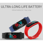 Bracelet connecté H29 avec écran couleur IPS de 1,14 pouce, étanche IP67, compatible avec le comptage des pas, les notifications d'appels, le suivi de la fréquence cardiaque et le suivi du sommeil.