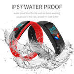 Bracelet connecté H29 avec écran couleur IPS de 1,14 pouce, étanche IP67, compatible avec le comptage des pas, les notifications d'appels, le suivi de la fréquence cardiaque et le suivi du sommeil.