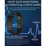 Bracelet connecté H29 avec écran couleur IPS de 1,14 pouce, étanche IP67, compatible avec le comptage des pas, les notifications d'appels, le suivi de la fréquence cardiaque et le suivi du sommeil.