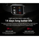 Montre de sport connectée SMA-F1 avec écran tactile TFT de 1,3 pouce, étanche IP68, prise en charge de la fréquence cardiaque dynamique, de la tension artérielle et de la détection du sommeil / Bluetooth / réveil / contrôle photo, SMA-F1