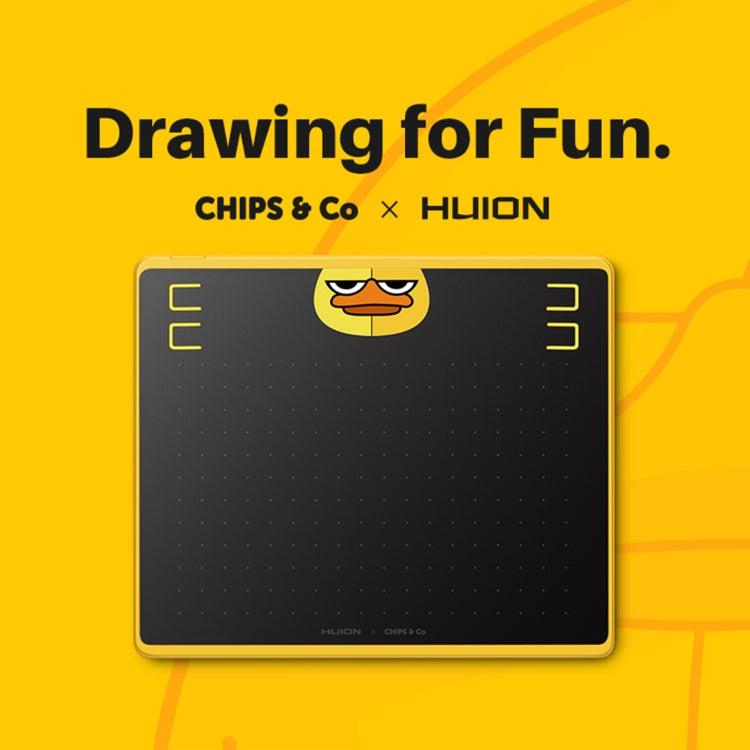 Tablette à dessin numérique Huion HS64 Chips Édition Spéciale 5080 LPI avec stylet sans pile pour s'amuser, HS64