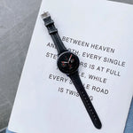 Pour Samsung Galaxy Watch 20mm Montre Intelligente Universelle Double-face Cuir Petit Bracelet, 20mm