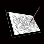 Tableau de copie acrylique LED 5W 5V format A4 à luminosité réglable sans palier pour dessin et croquis d'anime, avec câble USB, dimensions : 220x330x5mm, luminosité réglable sans palier
