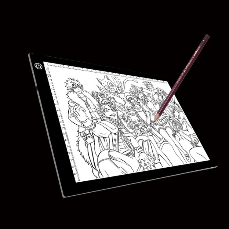 Tableau de copie acrylique LED 5W 5V format A4 à luminosité réglable sans palier pour dessin et croquis d'anime, avec câble USB, dimensions : 220x330x5mm, luminosité réglable sans palier