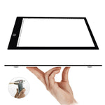 Tableau de copie acrylique LED 5W 5V format A4 à luminosité réglable sans palier pour dessin et croquis d'anime, avec câble USB, dimensions : 220x330x5mm, luminosité réglable sans palier