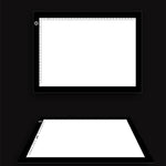 Tableau de copie acrylique LED 5W 5V format A4 à luminosité réglable sans palier pour dessin et croquis d'anime, avec câble USB, dimensions : 220x330x5mm, luminosité réglable sans palier