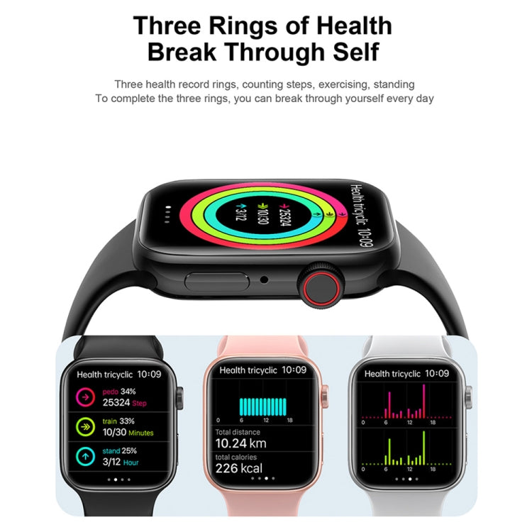 T900 PRO MAX L BIG Montre intelligente étanche avec grand écran de 1,92 pouce, prise en charge de la fréquence cardiaque / de la pression artérielle / de l'oxygène / de plusieurs modes sportifs, T900 PRO MAX L BIG