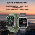 Montre connectée de sport KR06 étanche avec podomètre, surveillance de la fréquence cardiaque et de la pression artérielle, appels Bluetooth