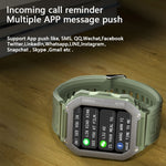 Montre connectée de sport KR06 étanche avec podomètre, surveillance de la fréquence cardiaque et de la pression artérielle, appels Bluetooth