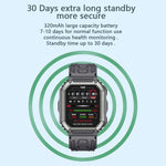 Montre connectée de sport KR06 étanche avec podomètre, surveillance de la fréquence cardiaque et de la pression artérielle, appels Bluetooth