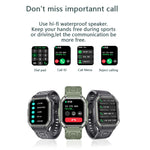 Montre connectée de sport KR06 étanche avec podomètre, surveillance de la fréquence cardiaque et de la pression artérielle, appels Bluetooth