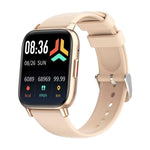 Montre connectée étanche DM60 de 1,83 pouce, avec surveillance de la température corporelle, de la fréquence cardiaque, de l'oxygène sanguin et de la pression artérielle.