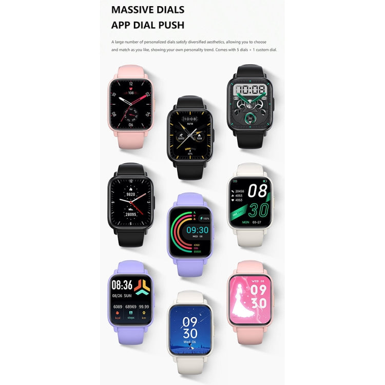 Montre connectée étanche DM60 de 1,83 pouce, avec surveillance de la température corporelle, de la fréquence cardiaque, de l'oxygène sanguin et de la pression artérielle.
