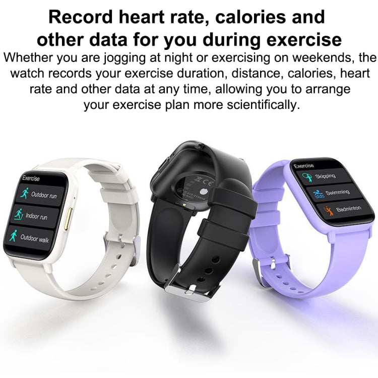 Montre connectée étanche DM60 de 1,83 pouce, avec surveillance de la température corporelle, de la fréquence cardiaque, de l'oxygène sanguin et de la pression artérielle.