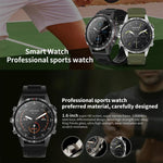 Montre connectée étanche HAMTOD GT45 de 1,6 pouce, compatible avec les appels Bluetooth, la surveillance de la fréquence cardiaque et de l'oxygène sanguin.