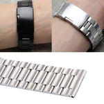 For Fitbit Blaze Smart Watch Butterfly Buckle 3 Beads Stainless Steel Watchband