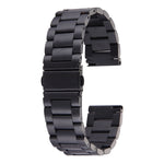 Bracelet en acier inoxydable à boucle papillon et 3 perles pour montre connectée Samsung Gear S2 Classic