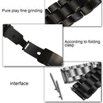 Bracelet en acier inoxydable à boucle papillon et 3 perles pour montre connectée Samsung Gear S2 Classic