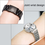 Bracelet en acier inoxydable à boucle papillon et 3 perles pour montre connectée Samsung Gear S2 Classic