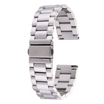 Bracelet en acier inoxydable à boucle papillon et 3 perles pour montre connectée Samsung Gear S2 Classic