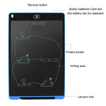 Tablette d'Écriture LCD Portable 12 pouces Dessin Graffiti Bloc-Notes Électronique de Manuscrit Tableau de Messages Papier à Brouillon avec Stylo, 12 pouces Bleu, 12 pouces Rouge, 12 pouces Blanc, 12 pouces Noir, 12 pouces Vert