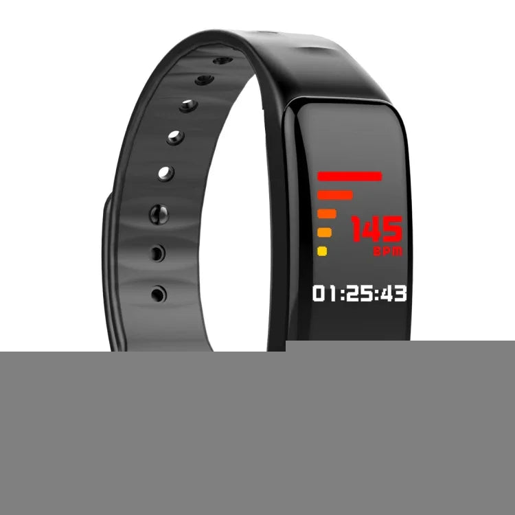 Bracelet connecté CHIGU C1Plus avec écran IPS 0,96 pouce, étanche IP67, compatible avec les modes sport, pression artérielle, sommeil, fréquence cardiaque, fatigue et rappel d'activité.