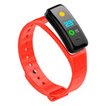 CHIGU C1Plus Fitness Tracker 0.96 inch IPS Screen Smartband Bracelet, IP67 Waterproof, Support Sports Mode / Blood Pressure / Sleep Monitor / Heart Rate Monitor / Fatigue Monitor / Sedentary Reminder, C1 Plus Red, C1 Plus Black, C1 Plus Blue           ...