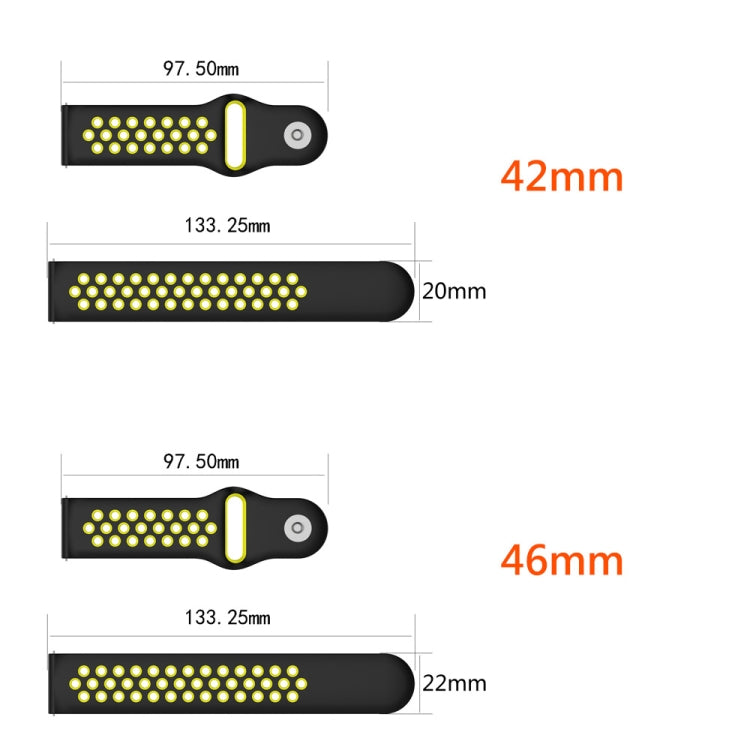 Bracelet de montre bicolore pour Galaxy Watch 46mm, Pour Galaxy Watch 46mm