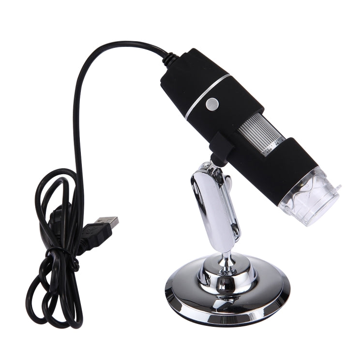Microscope numérique USB avec capteur d'image 0,3 MP et grossissement 1000X, 8 LED et support professionnel, 1000X