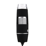 Microscope numérique USB avec capteur d'image 0,3 MP et grossissement 1000X, 8 LED et support professionnel, 1000X