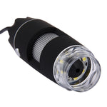 Microscope numérique USB avec capteur d'image 0,3 MP et grossissement 1000X, 8 LED et support professionnel, 1000X