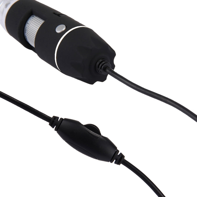 Microscope numérique USB avec capteur d'image 0,3 MP et grossissement 1000X, 8 LED et support professionnel, 1000X